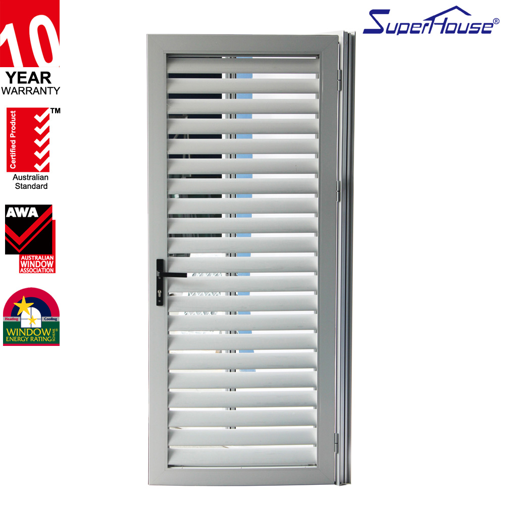 Miami Dade NOA Certified Hurricane Impact Modern Aluminum Double Glazed Casement Doors for Seaside Prefabricated Houses