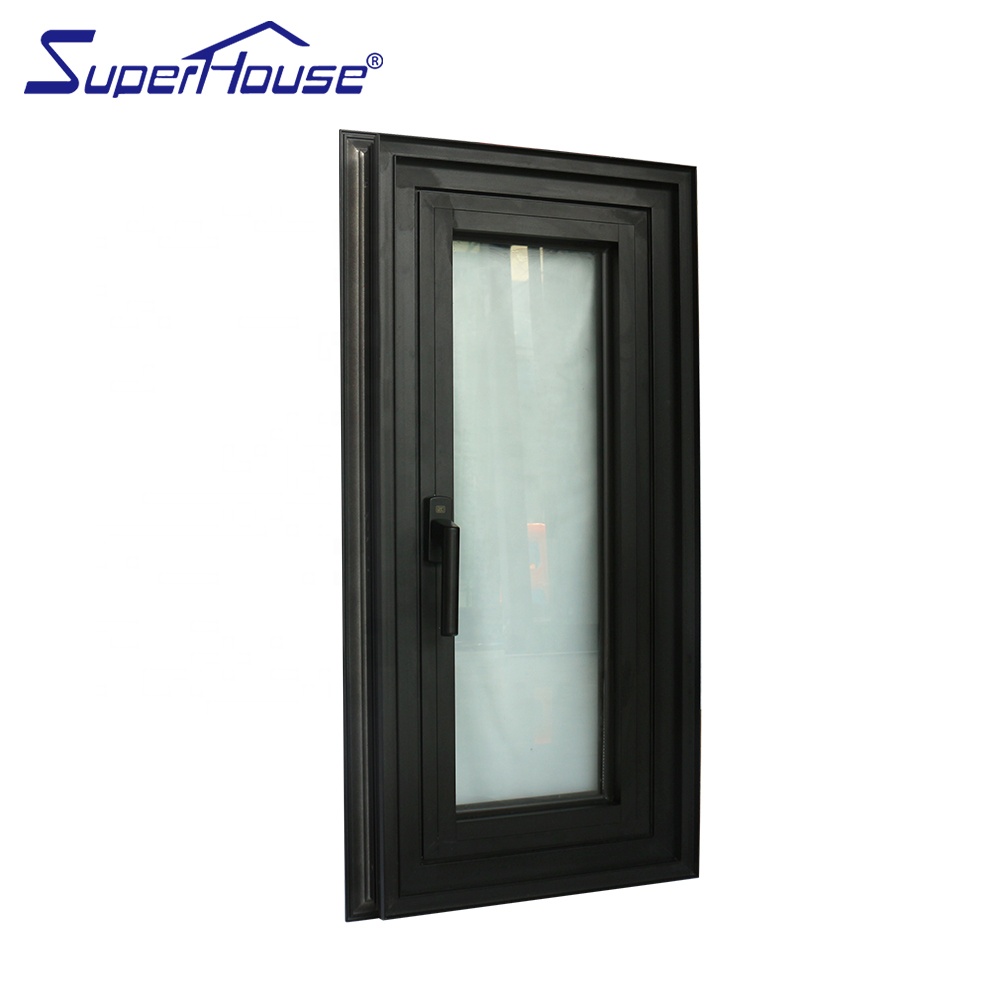 Florida Certified Aluminum Casement Window Hurricane Impact Multi-point Lock Low-e Windproof Waterproof Thermal Insulation Villa