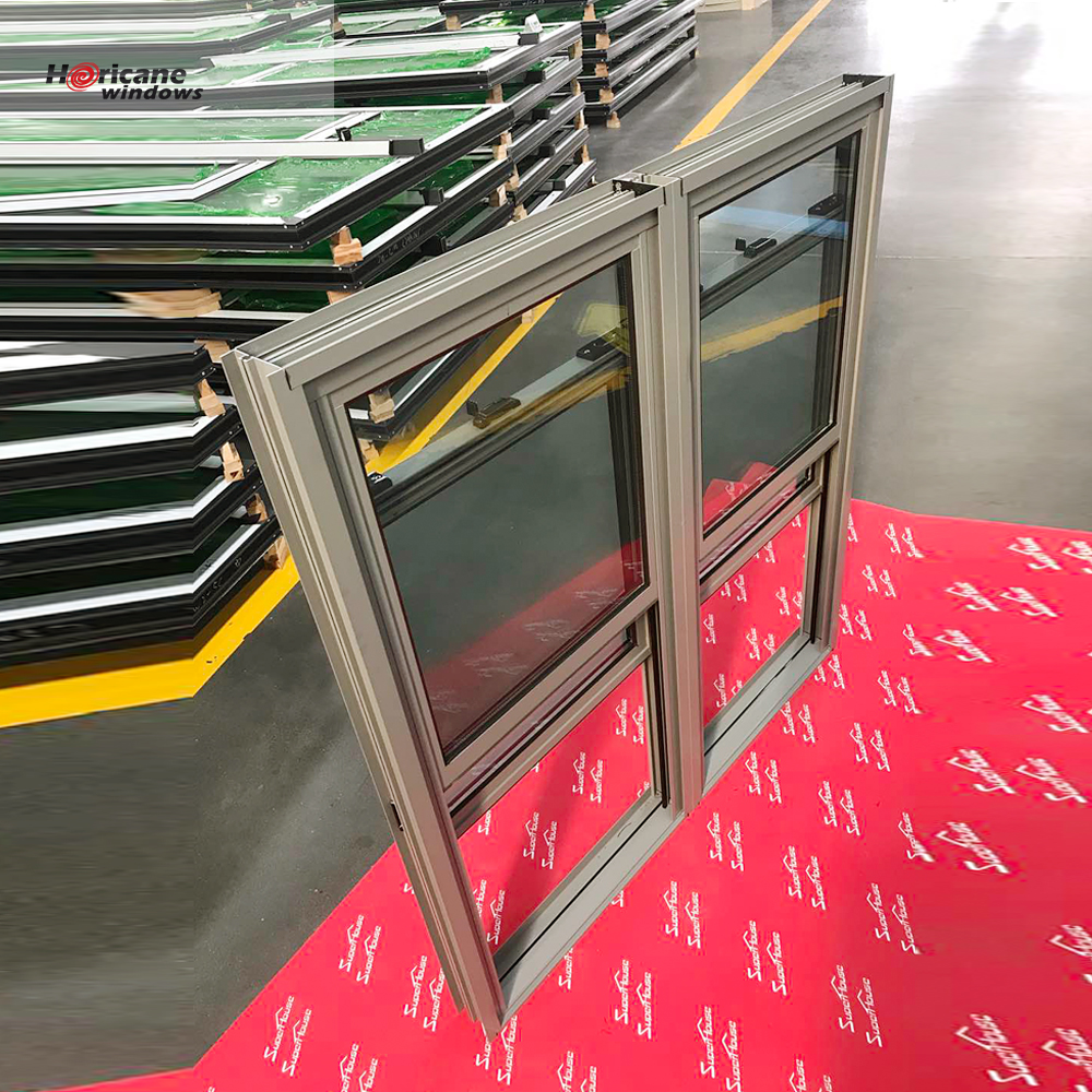 Superhouse commercial standard modern design Aluminum Single Double Hung Windows