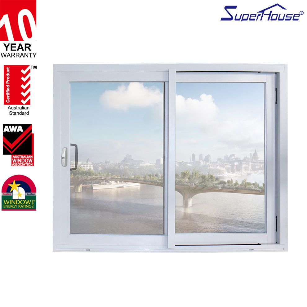 AS2047 Aluminum Sliding Window Modern Design Reflective Coated Glass Custom Color Privacy Protection for Residential Project