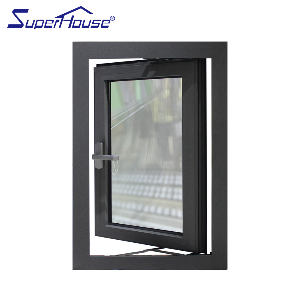 NFRC TITL 24 Thermal Break American Window Big Glass Panel Aluminum Swing Casement Window Combination Double Casement Window