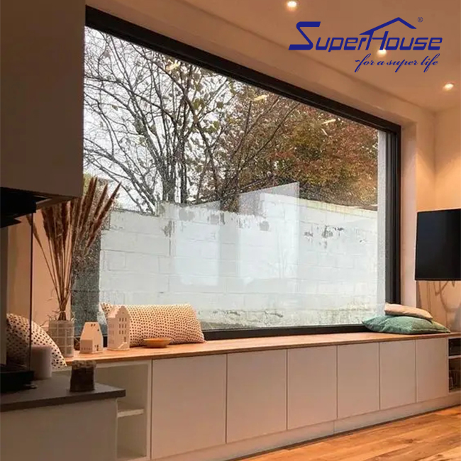 Superhouse Factory Export USA Standard Window Customized Size Color NFRC Rated 0.2 U Factor Thermal Break Aluminium Window Door