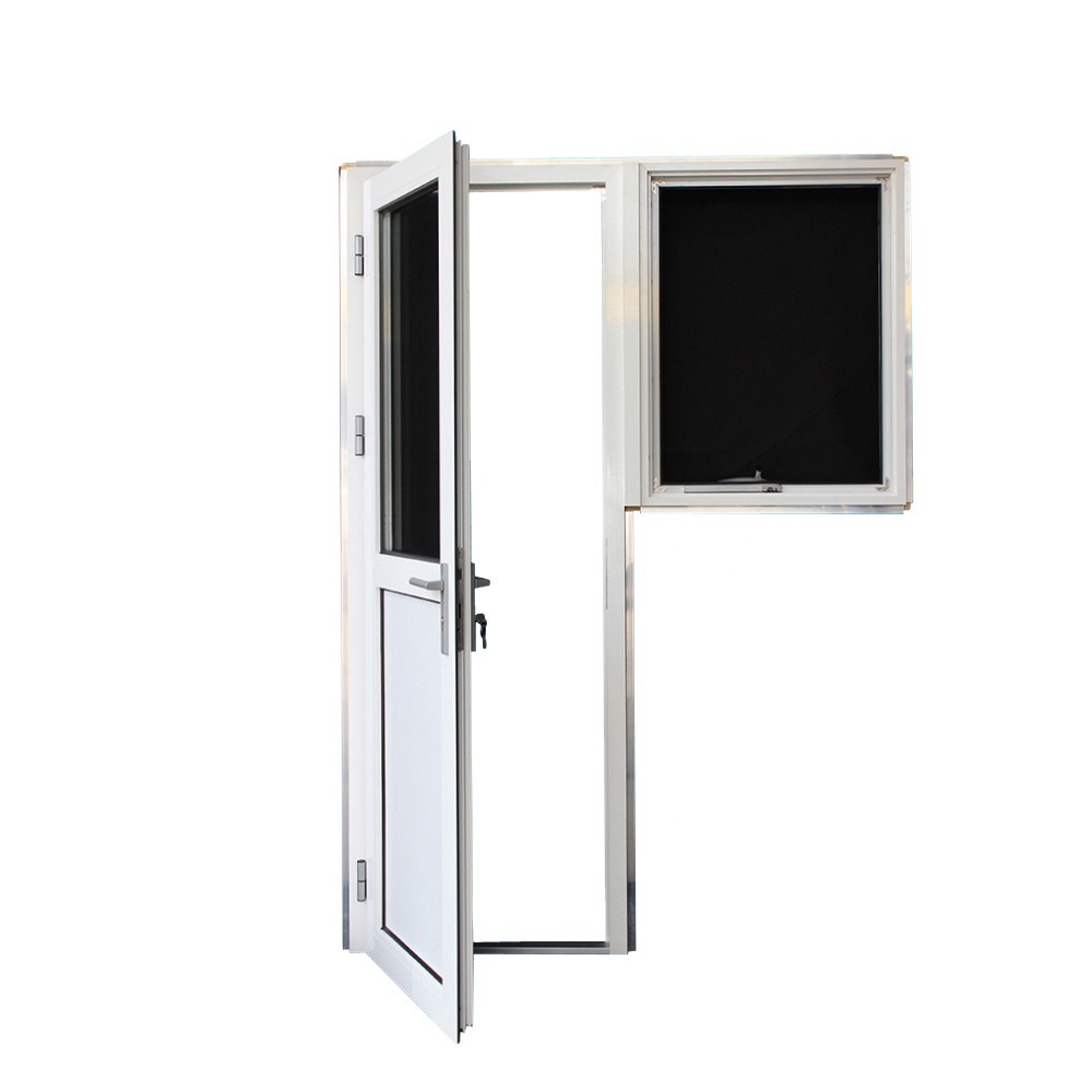 Aluminum Soundproof Exterior Door Double Glazed Glass Front Residential Entry House Doors Aluminum Patio Door With Mini Window