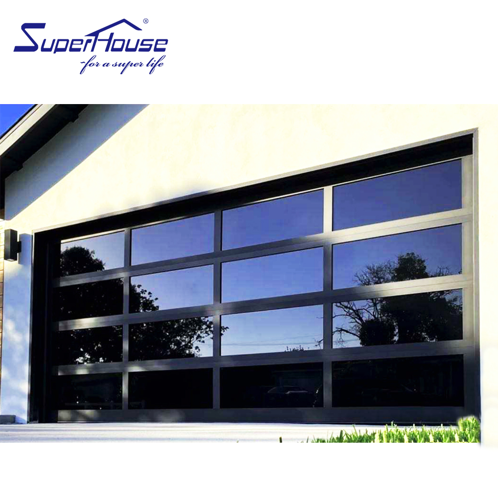 Florida Certified Modern Style Hurricane Resistant Garage Door Large Panel Double Laminated Glass Windproof Safe for Residential