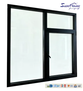 Factory Direct Thermal Break Aluminum Double Glazed Awning Window, Hurricane Impact NFRC Certified Window for Florida Villa