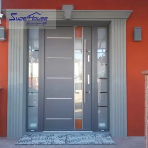 USA villa house popular modern fancy Entry door customized size color design aluminium security sound proof Front entry door