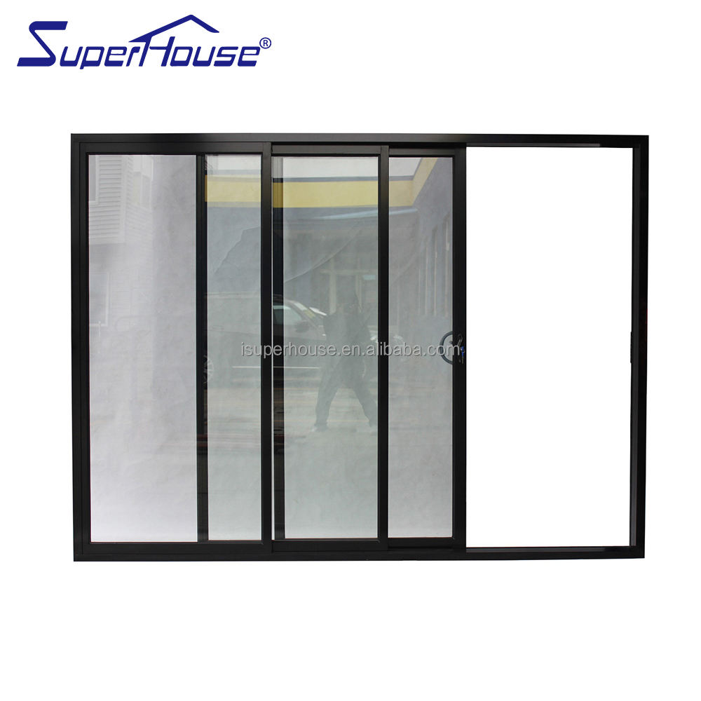 Superhouse Hurricane Proof Impact Laminated Glass Balcony Aluminum Heavy Duty Sliding Doors AS2047 NFRC Certification Insulation