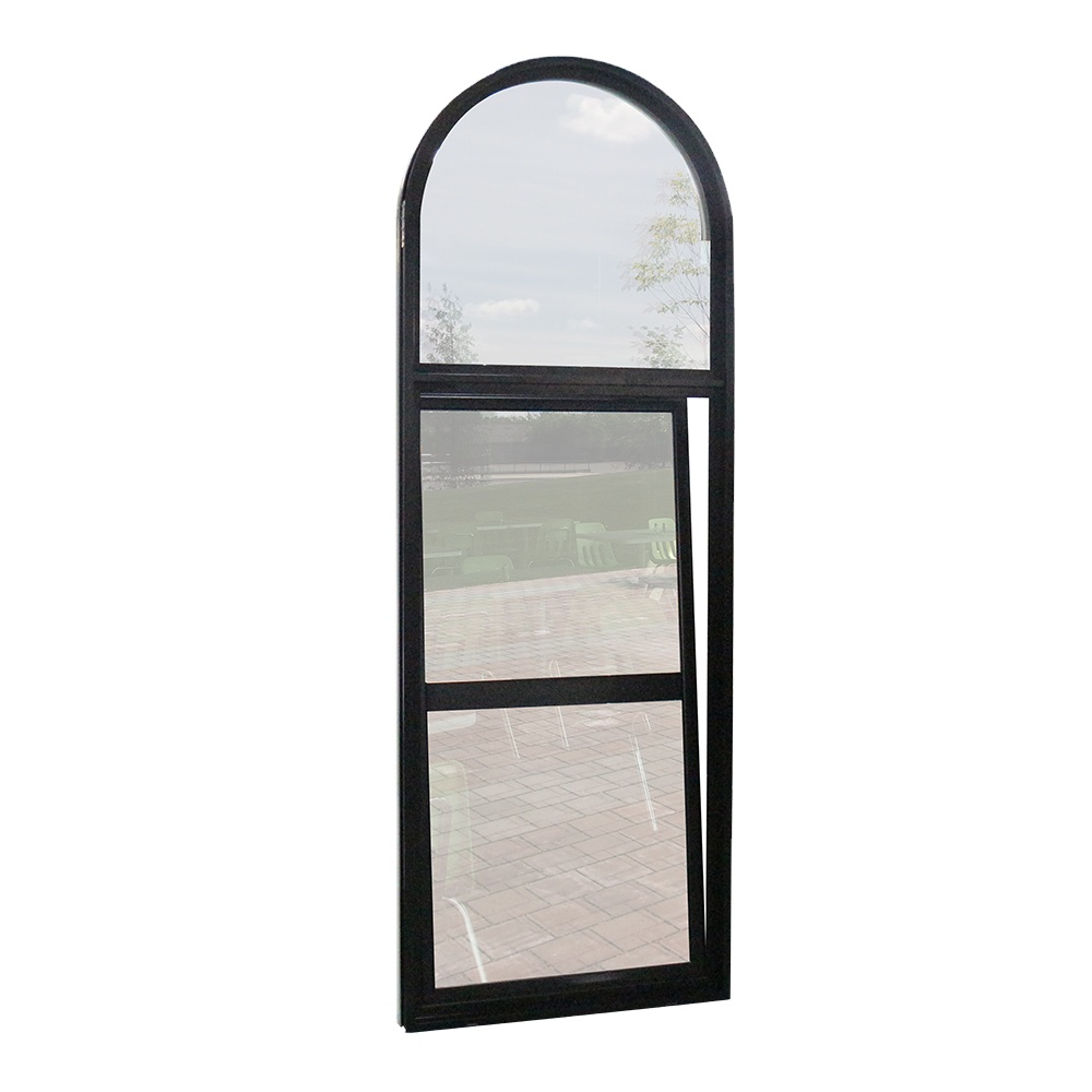 Superhouse New Design Top Arch Casement Aluminium Profile Tilt Turn Windows High Security Impact Glass Double Glazing