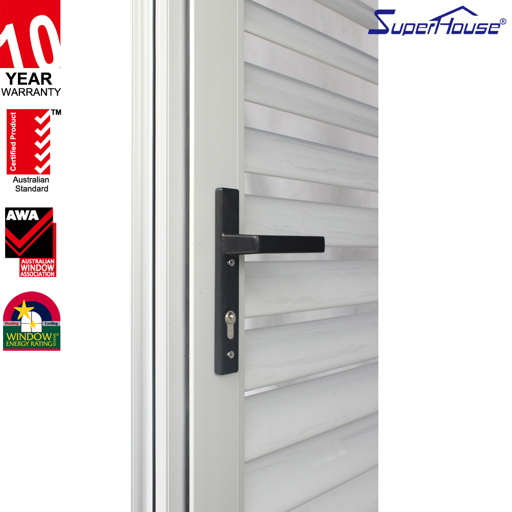 Commercial Office Aluminium Louver Hinged Door Waterproof Anti-rust Privacy Machine Room Heat Dissipation Tool Room Ventilation