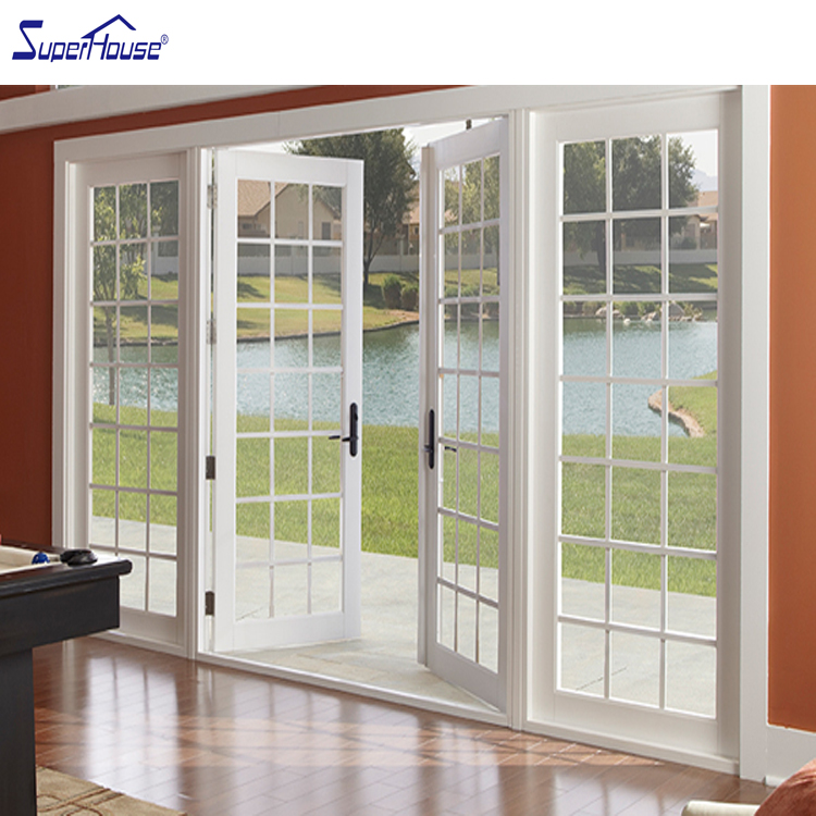 Top Grade Adaptive Face Recognition Smart Lock Aluminum Safety clear Tempered Glass Front Entrance French Door