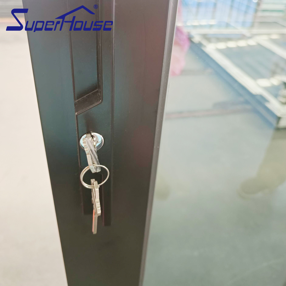 Superhouse NFRC AAMA Miami-Dade Hurricane Impact Rate Exterior Aluminum Sliding Door