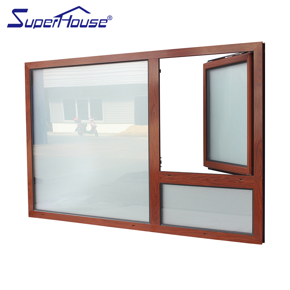 Superhouse Good Quality Waterproof Soundproof Double Tempered Glass Tilt and Turn Windows Inward Aluminum Tilt and Turn Window