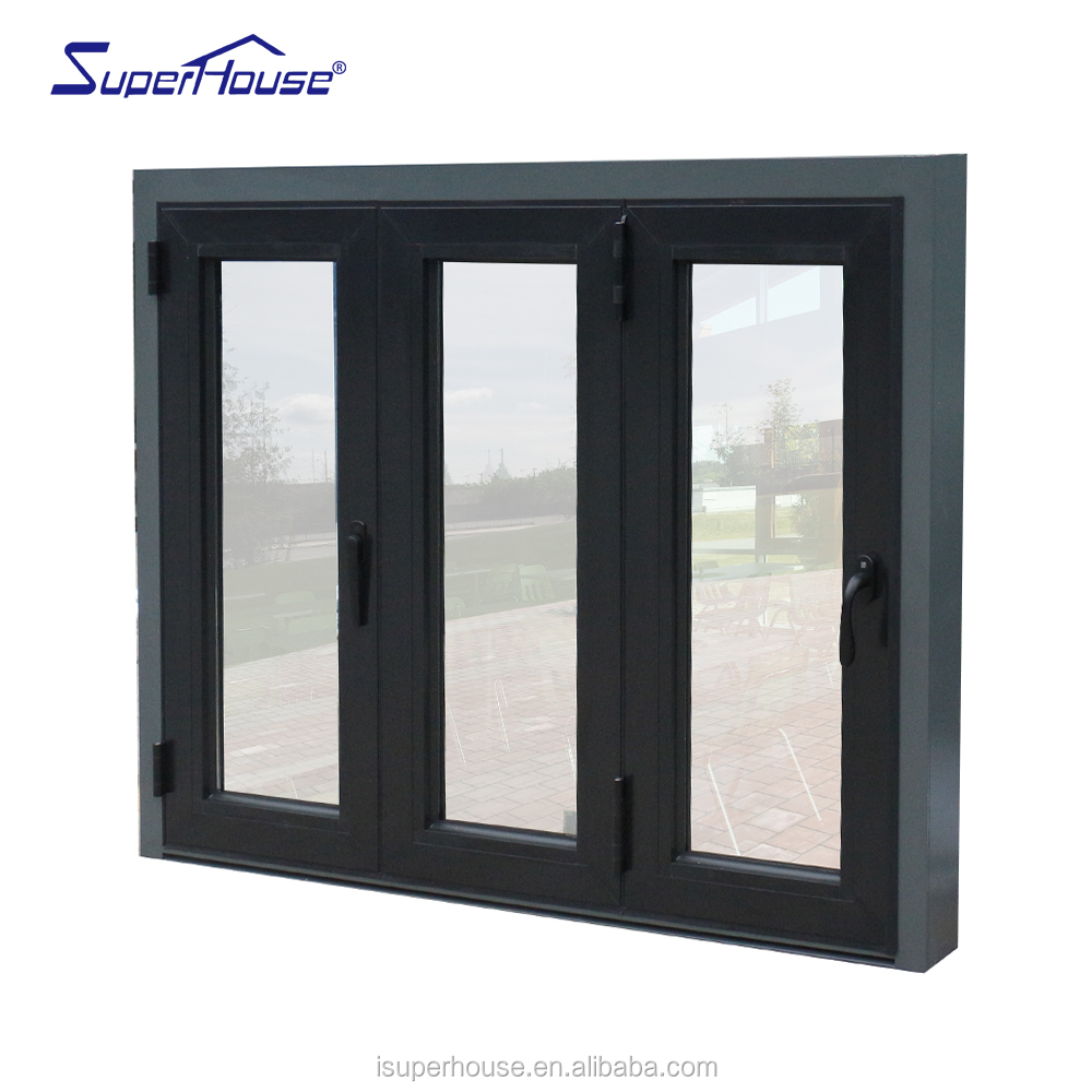 Commercial Restaurant Aluminum Folding Window Double Glazed Thermal Insulation Sound Proof Folding Insect Screen for Store Front