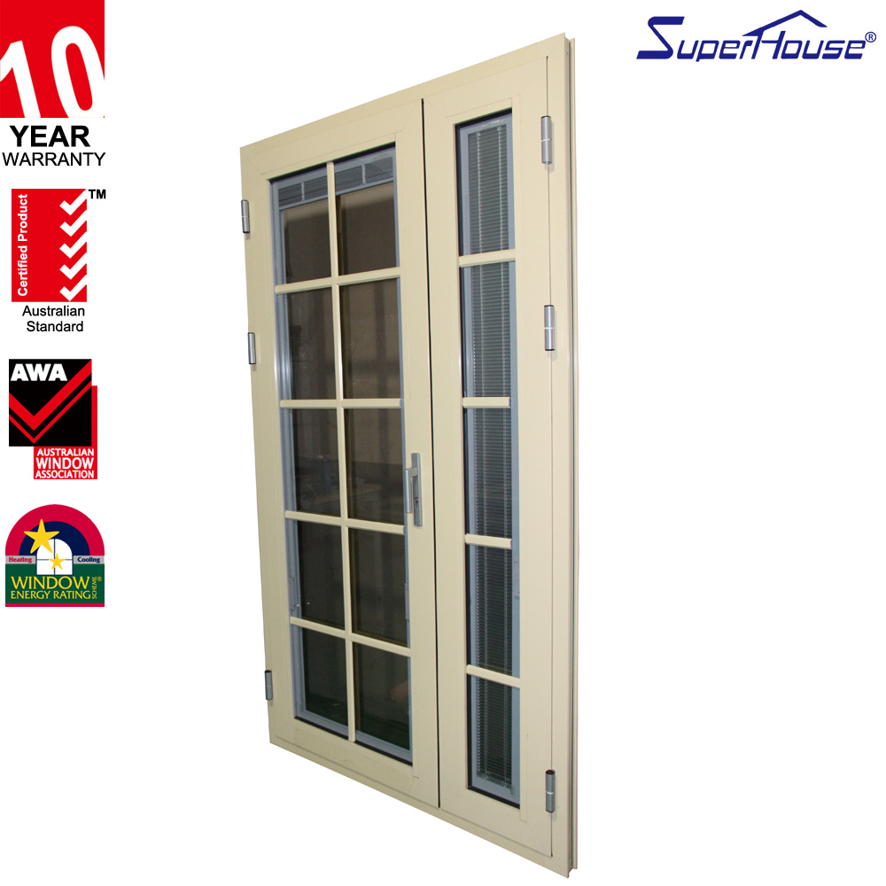 Thermal Break Aluminum Casement Door with Thermal Break for Houses