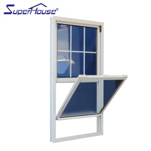 AAMA Standard Upvc Double Hung Window with Tilt 24/NFRC Certified Plastic Graphic Design Stainless Steel Fiberglass Sliding