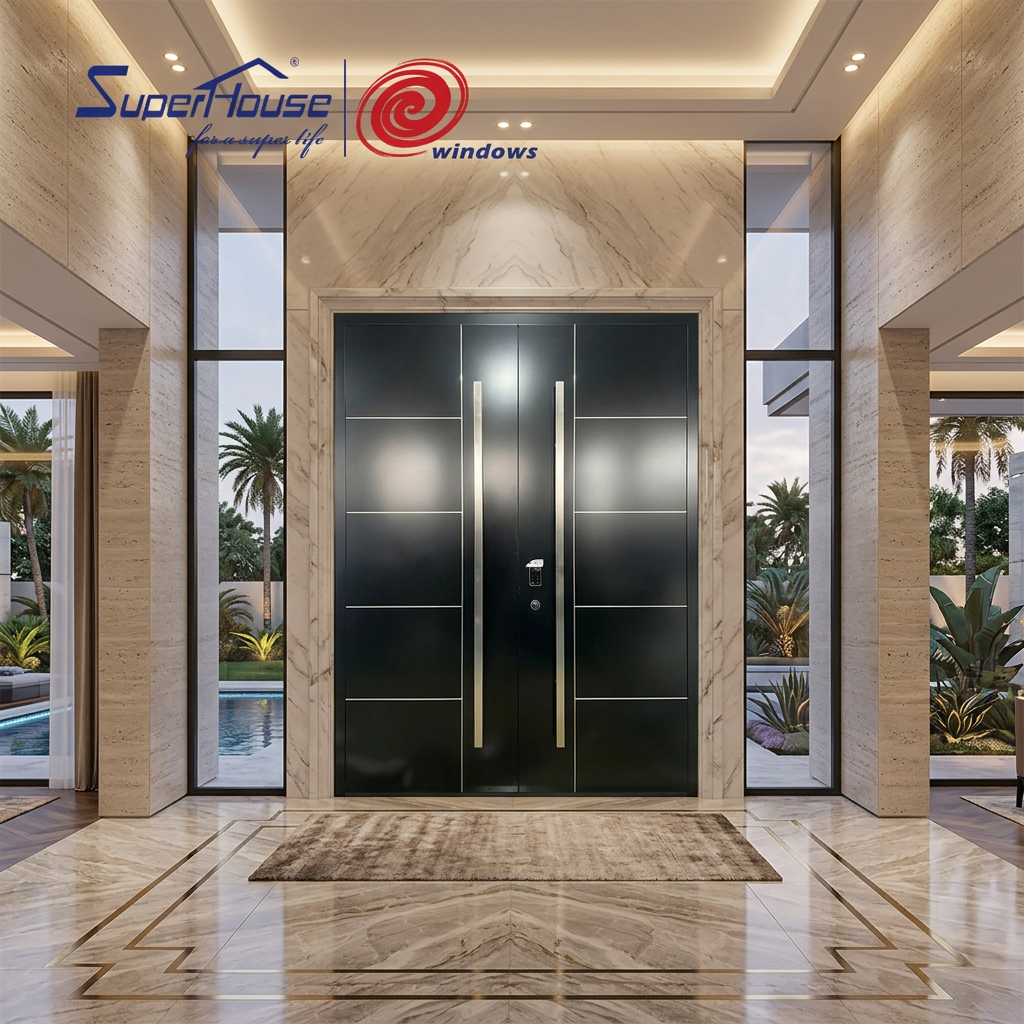Smart Exterior Entry Door with Fingerprint, Password, Remote Control & APP Intelligent Access System