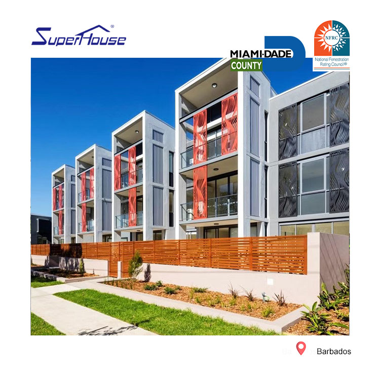 High Hurricane Impact Aluminum Fixed Windows with Fiberglass Screen Double Glazing Insect Control-Modern Design Customizable