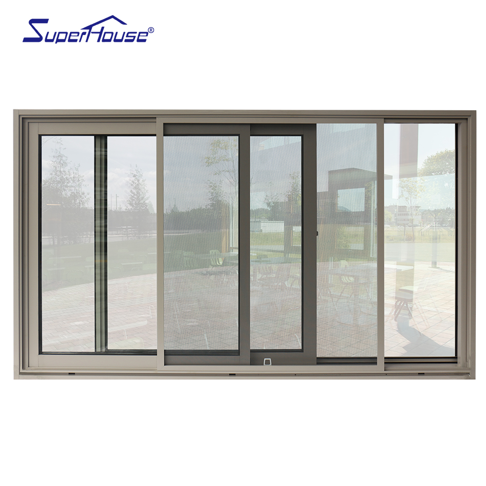 AS2047 Modern Design Sliding Window Double Glazing Aluminum Glass Sliding Windows
