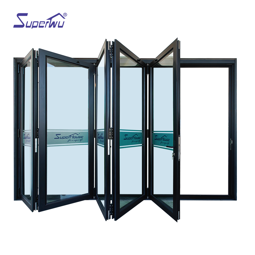 Superhouse Australian Standard AS2047 Original Supplier Waterproof Double Glazed Aluminum Folding Window