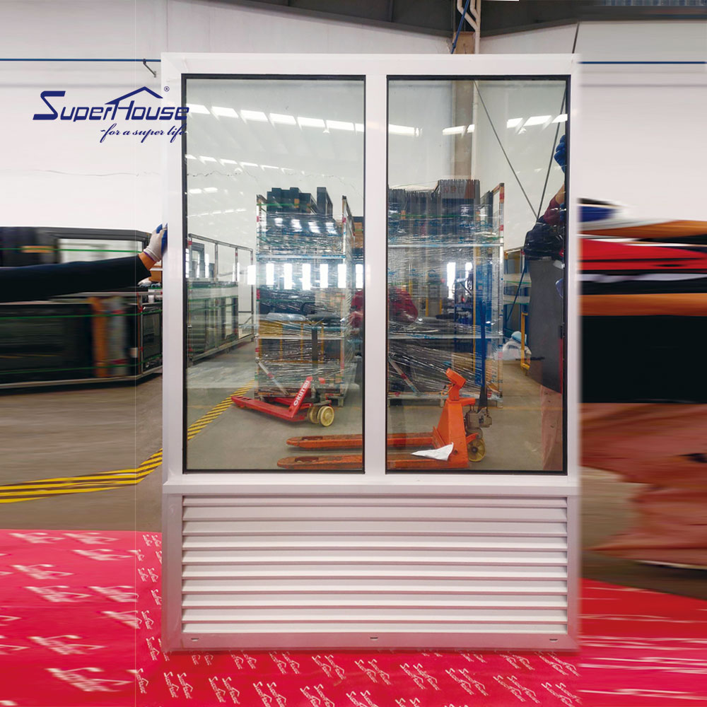Factory New Style Aluminum Design Large Windows Low E Argon Double Glass Fixed Window