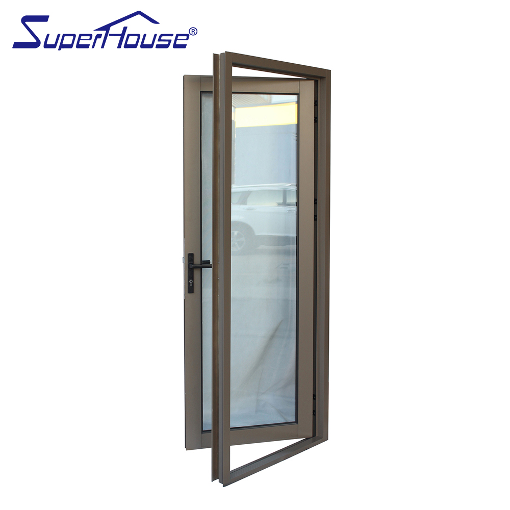 Superhouse NFRC Commercial Entry Door Front Door Aluminum Double Glass French Entry Door