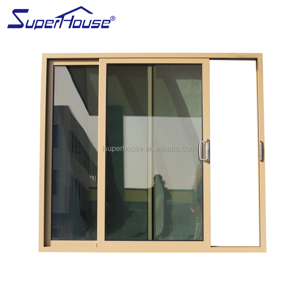 Residential House Mainly Export to North American Heavy Duty Thermal Break Sliding Door Aluminum Patio Glass Door