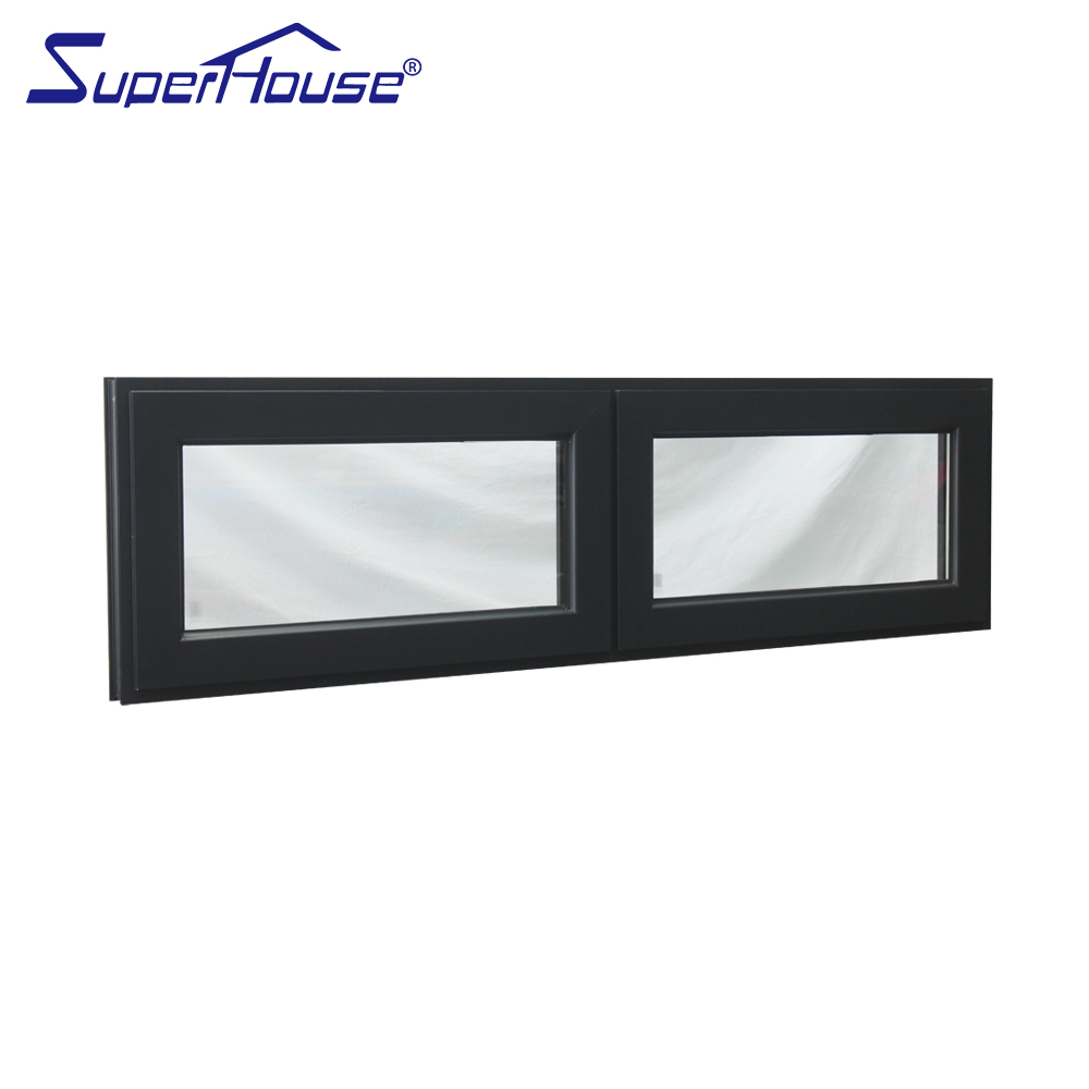 Superhouse Insulated Tempered Glass Horizontal  Open Style with Aluminum Alloy Frame Aluminum Awning Window