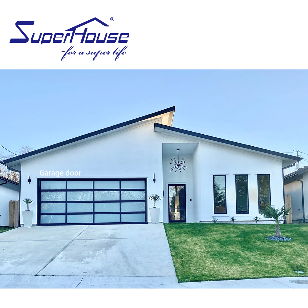 Florida Certified Modern Style Hurricane Resistant Garage Door Large Panel Double Laminated Glass Windproof Safe for Residential