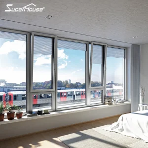AS2047 NOA Aluminium  Window Modern Style Double Glass Window Tilt Turn Window for House