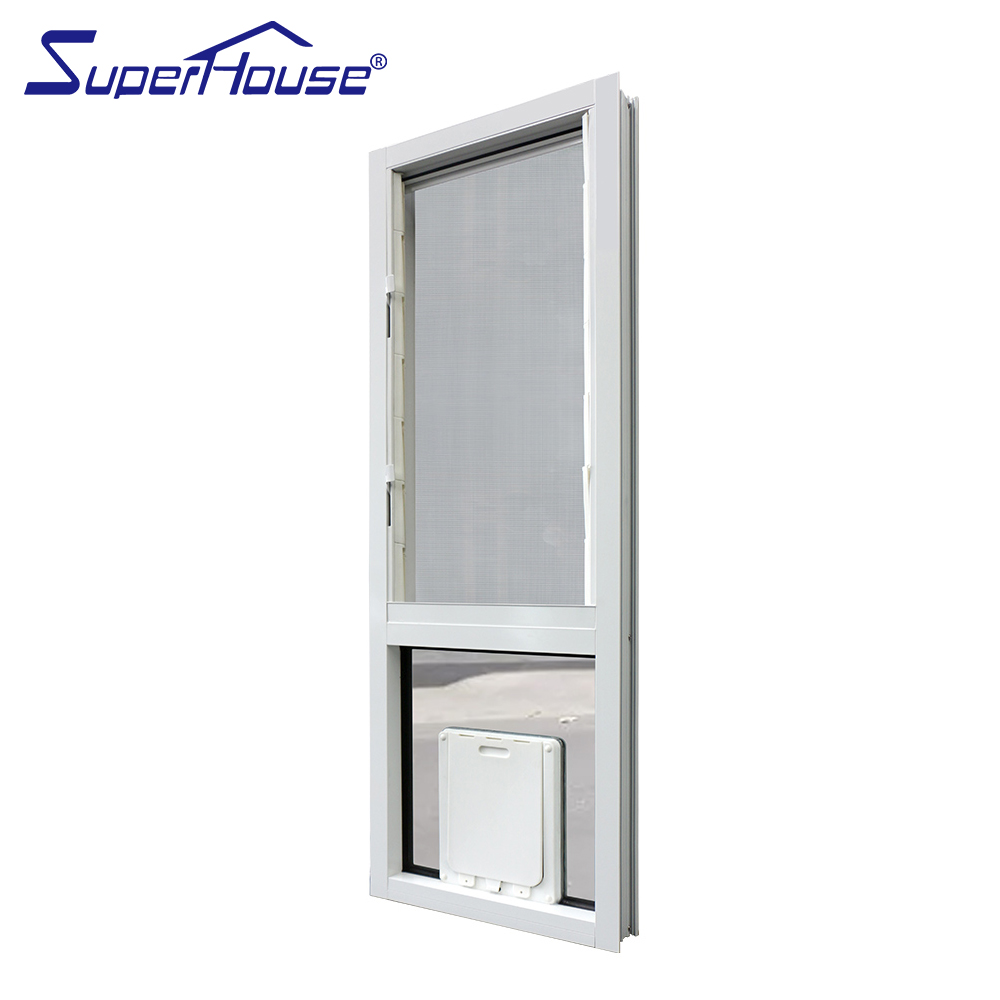 Florida NOA Modern Design Fixed Window Factory Price Impact  Commercial Project D0g Door With Louver Window Blind Window