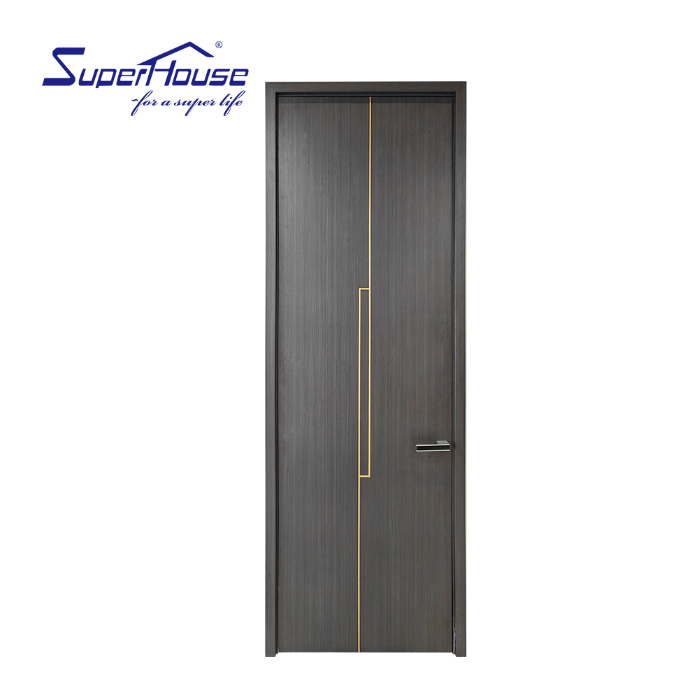 10 Years Warranty with NFRC NOA FPA AS2047  Black Double Glass Custom Aluminum Entry Door Meet Miami Dade for Villa