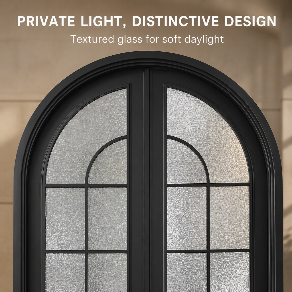 Custom Aluminum Arch Entry Door Detail 2