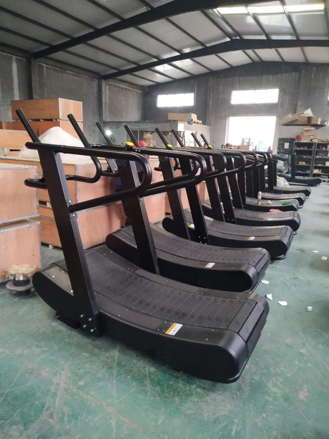 Eco-Friendly No Motor Commercial Manual Gym Equipment Run Machine Curved Treadmill