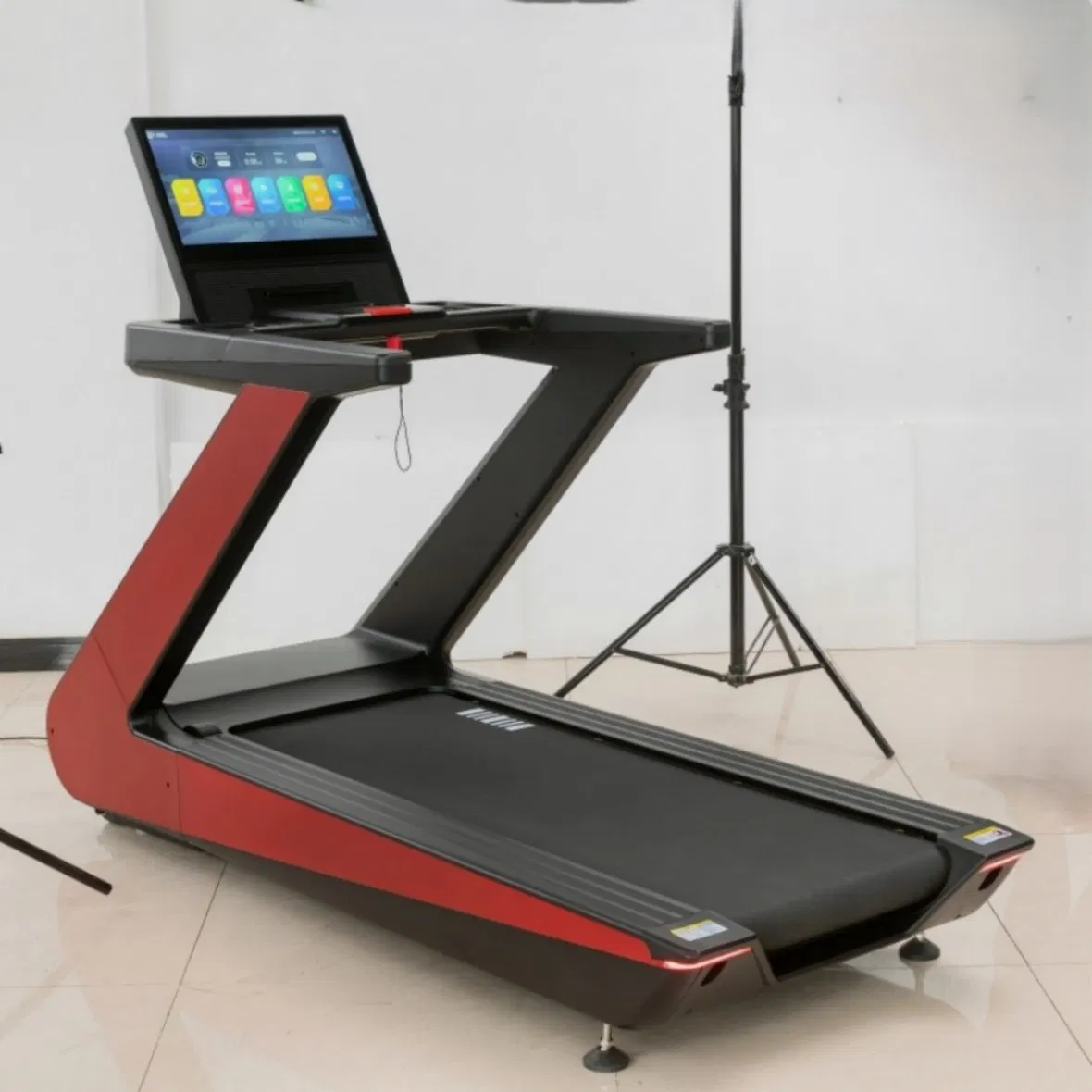 Silent Electric Treadmill with Leather Belt for Ultimate Workout Experience
