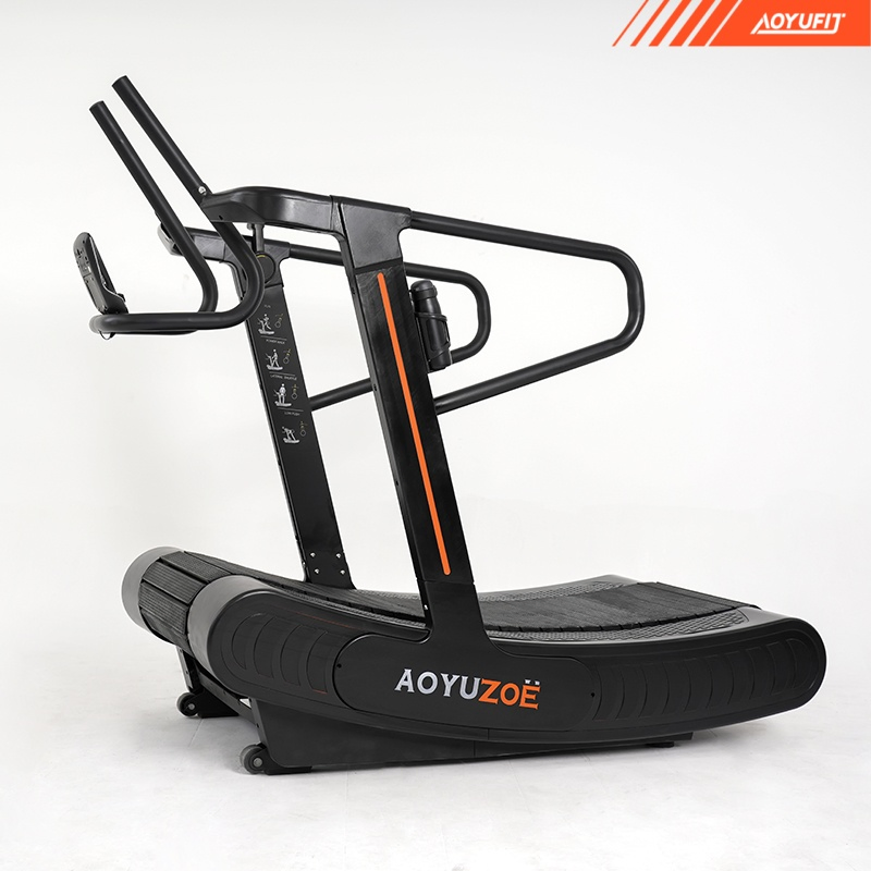 Commercial Grade Non Motorized Treadmill Heavy Duty Manual Curved Running Machine Fitness Equipment