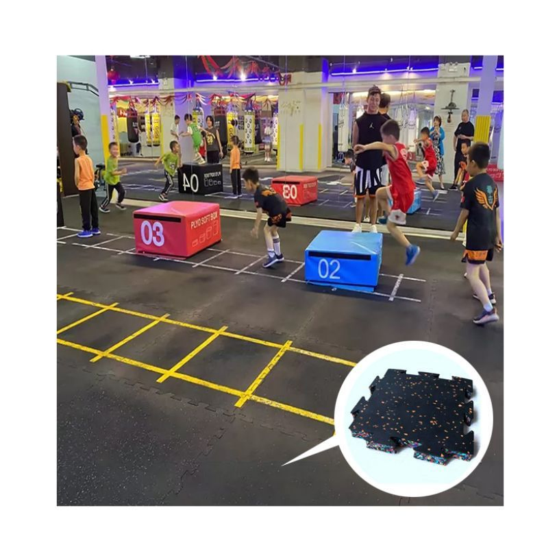 High Efficiency Soundproof Black Anti-Static Gym Rubber Floor Mat