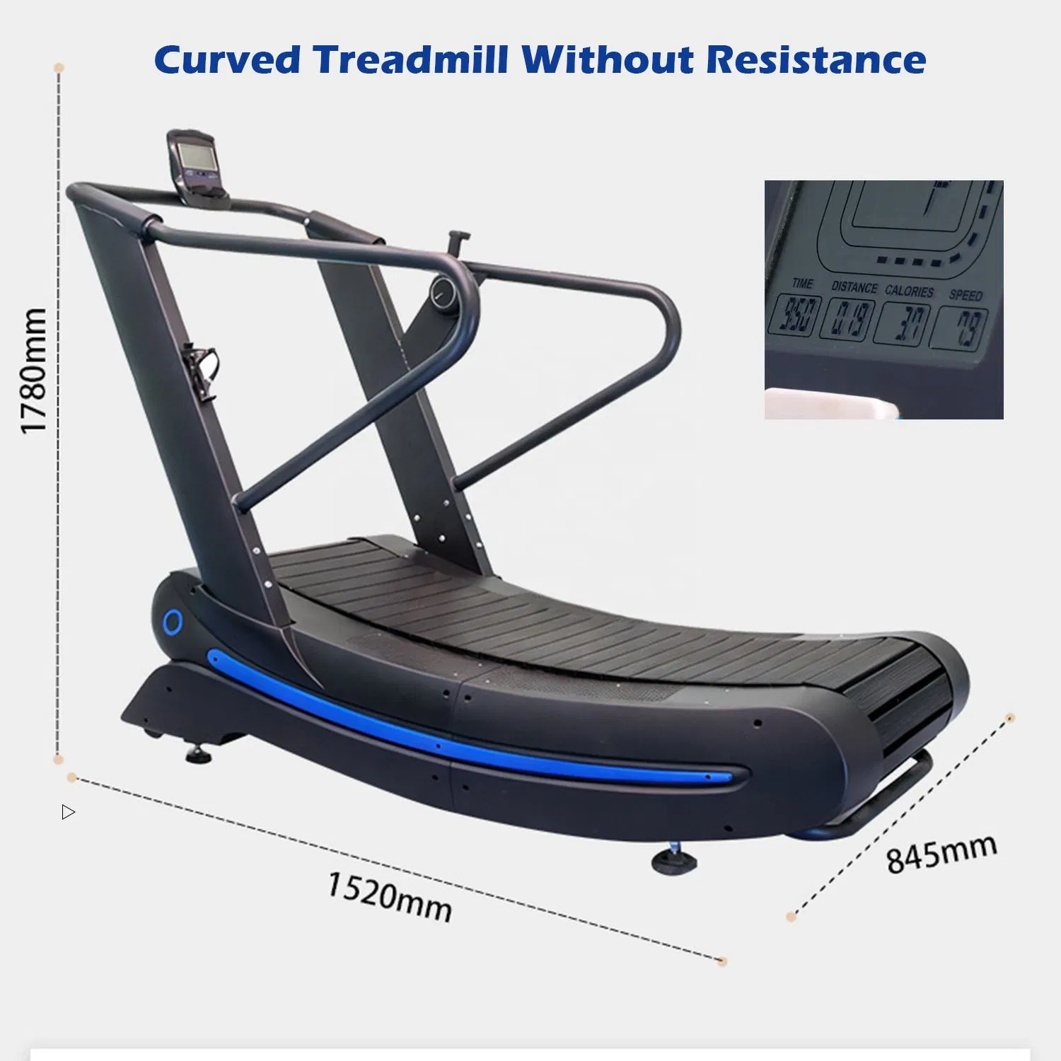 Commercial Heavy Duty Curved Treadmill for Fitness Club Studio