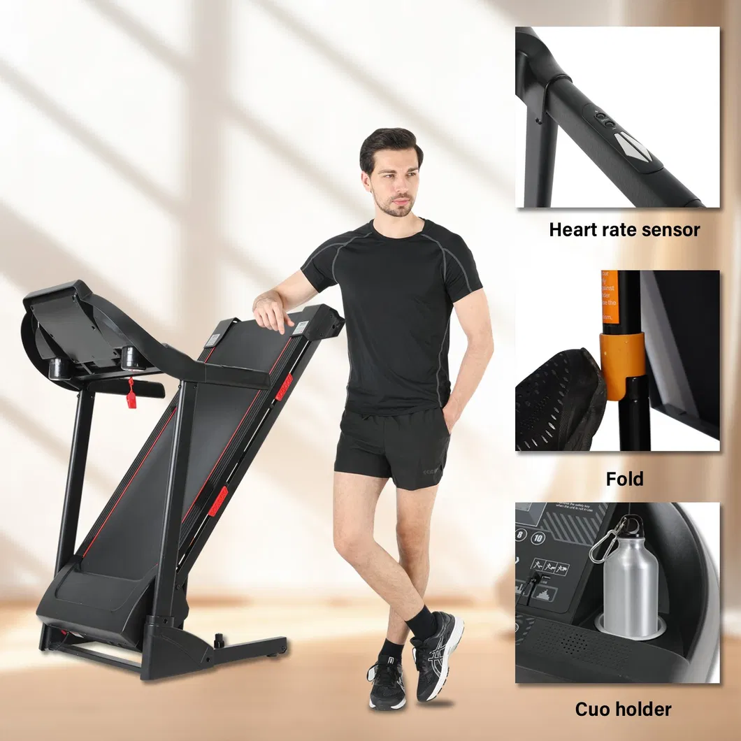 Folding Motorized Treadmill View 2