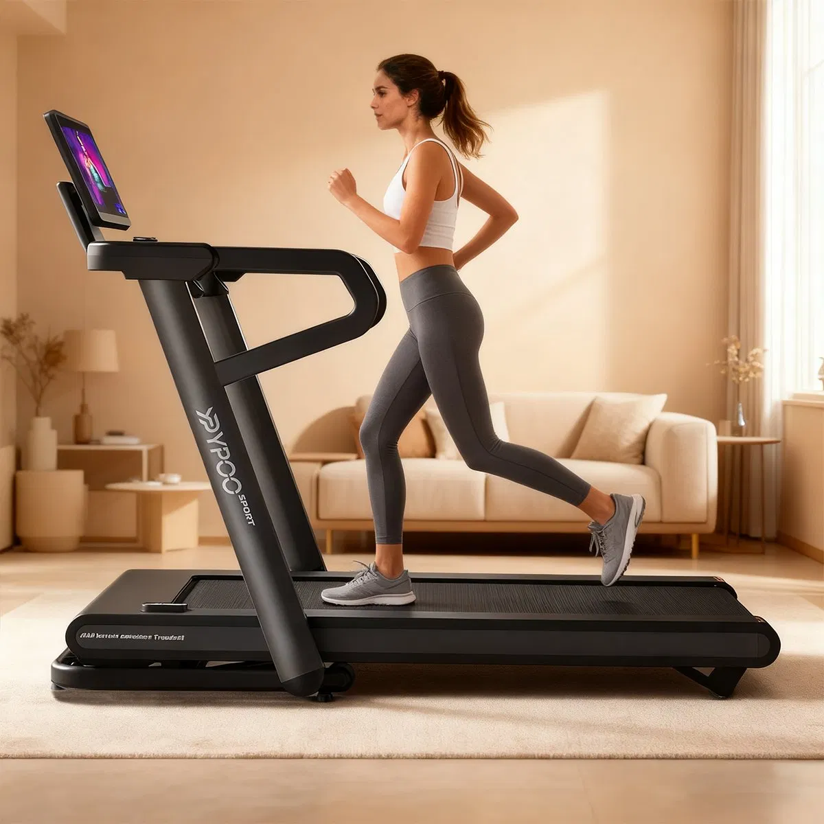 Suspension Treadmill Wide Shock Absorbing Belt Gym Silent Running Machine