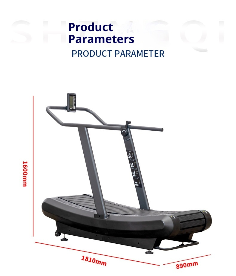 Hot Sale Home Use Cheap Manual Running Air Runner Fitness Non Power Curved Treadmills