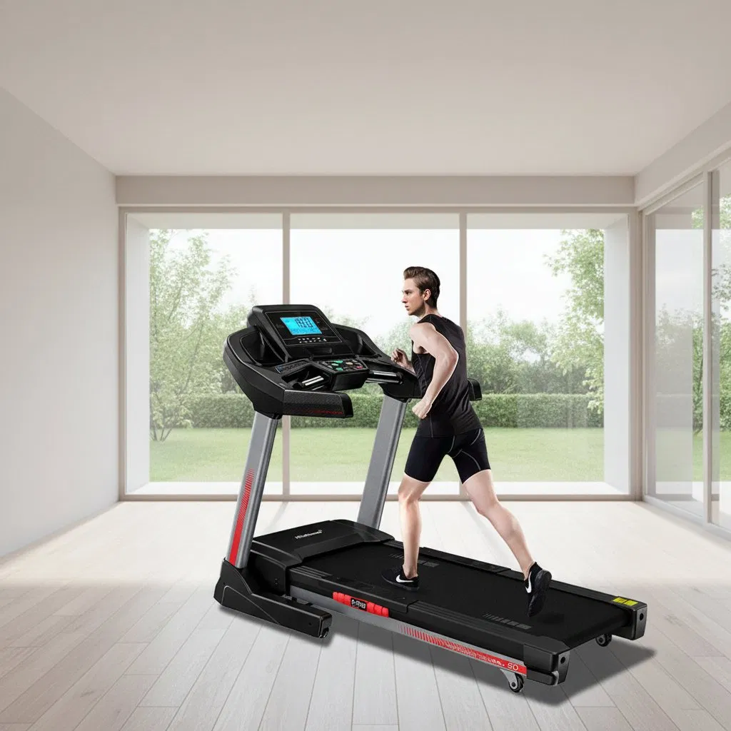 Healthmate New Design with Hydraulic Cylinder Household Fashion Treadmill