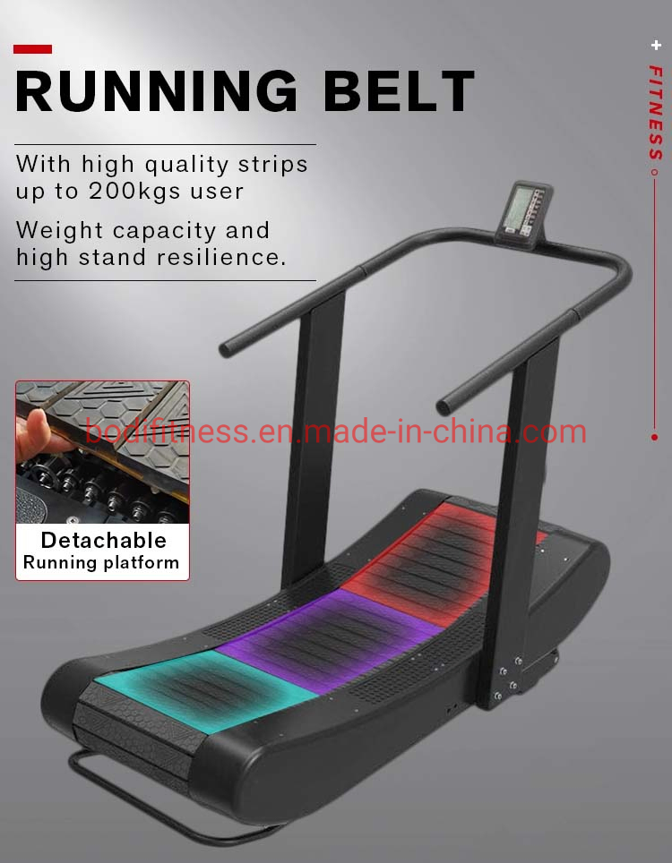 Gym Cardio Equipment Manual Curved Treadmill