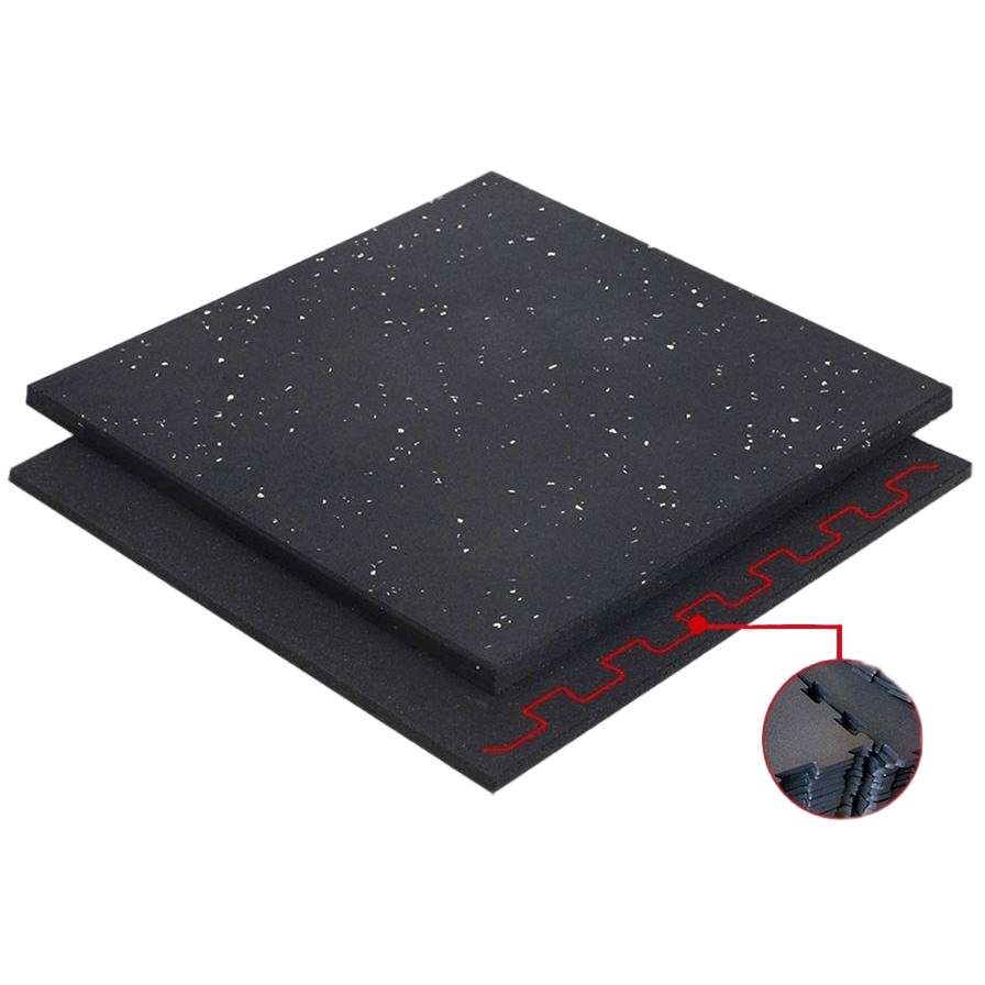 Zico All Fine Particles Anti-Static and Slip -Resistant Gym Rubber Floor Mat