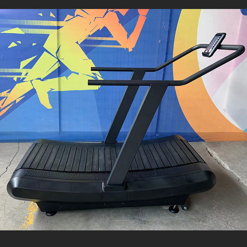 Commercial Non-Motorized Curved Manual Treadmill Mechanical