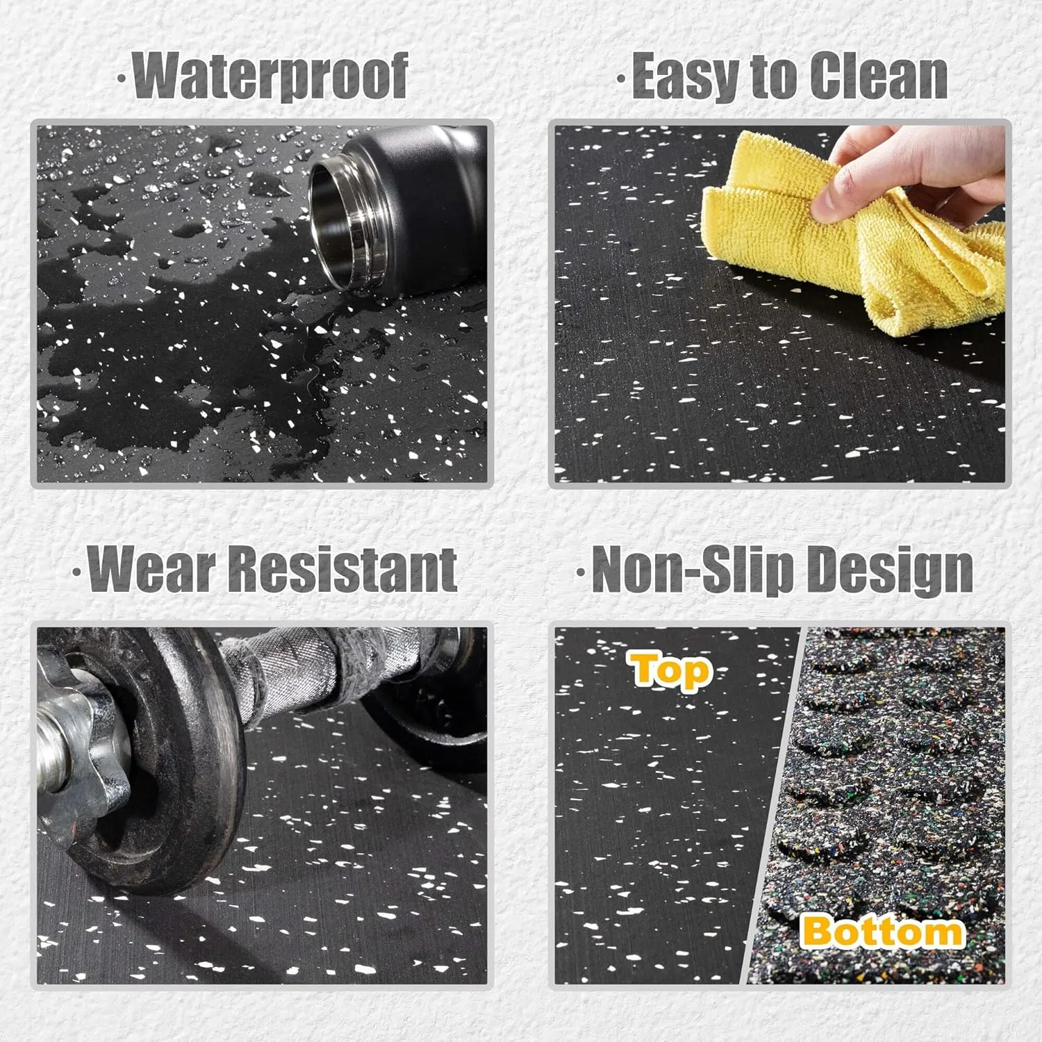 Sports Rubber Matting Anti-Static Rubber Mat Customizable Gym Rubber Ma