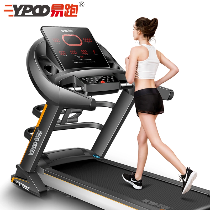 Ypoo Factory Directly Fitness Gym Equipment Foldable Running Machine Body Building Motorized Home Use Luxury Electric Treadmill with Ypoofit APP
