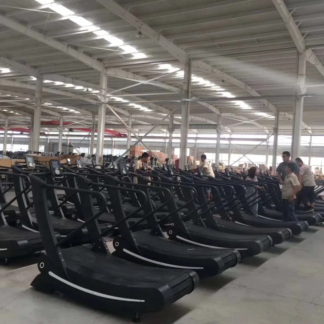 Commercial Heavy Duty Self Powered Curved Treadmill Without Noise Manual Mechanical Air Runner