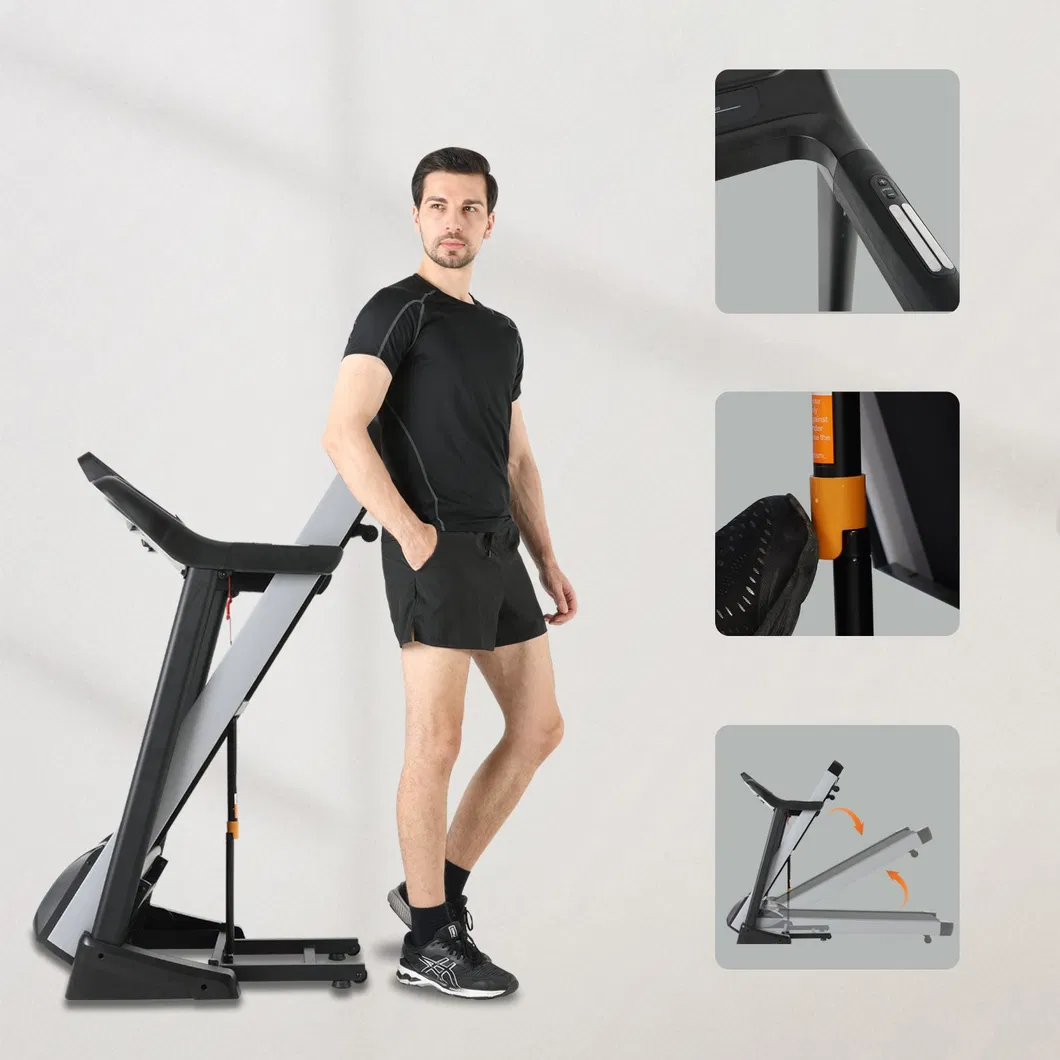 Foldable Electric Treadmill Side View