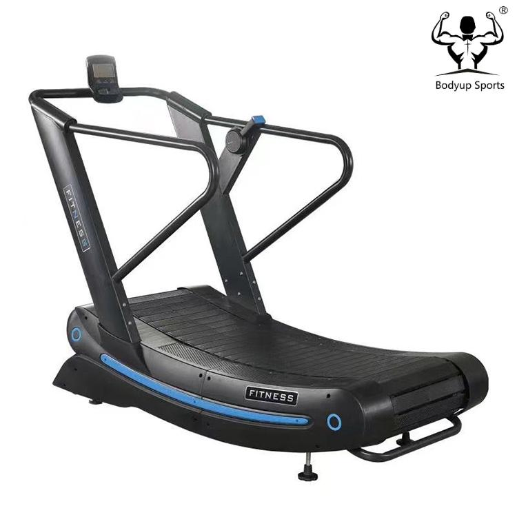 Manual Walking Nylon Belt Self Propelled Curved Treadmill Machine for Bodybuilding