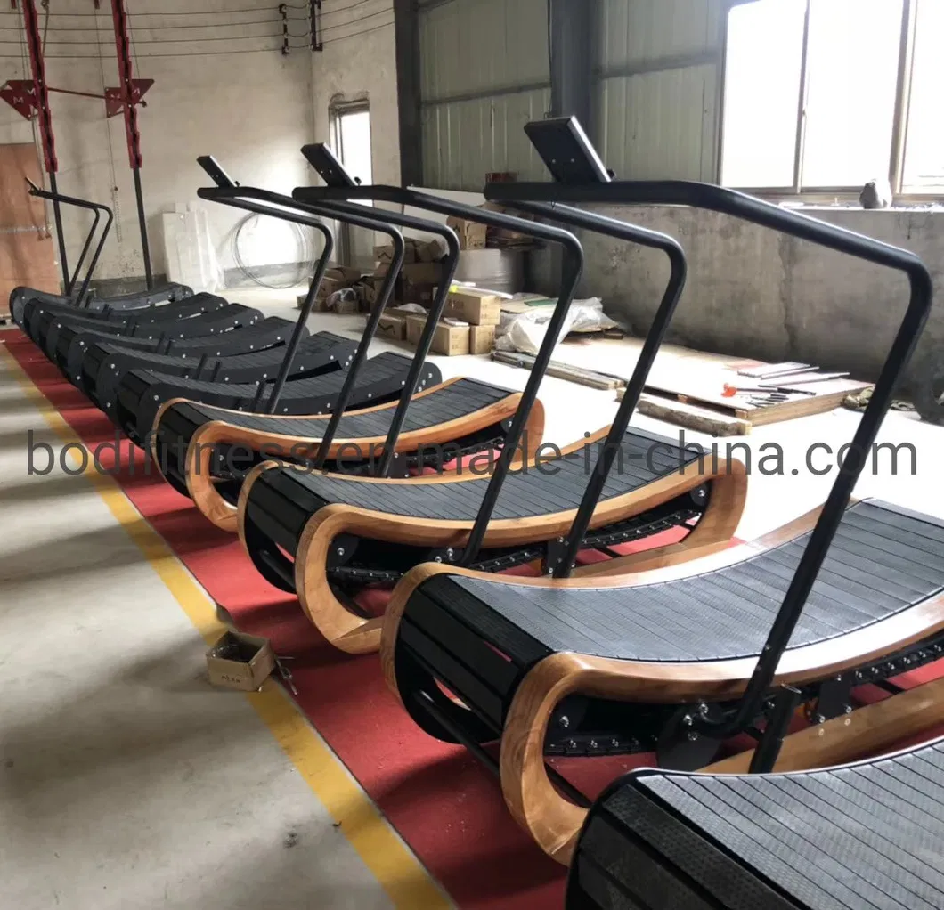 Wooden Manual Curved Treadmill 5
